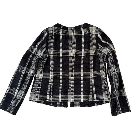 Women's MERONA Black & White Button Up Sweater /Jacket Size Small - Picture 4 of 7